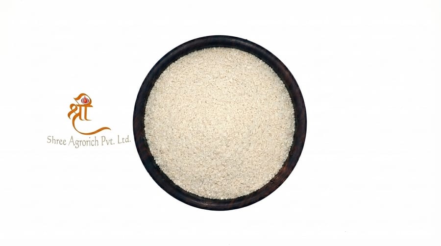 Dehydrated white onion granules, medium-coarse, export-grade from Gujarat, India